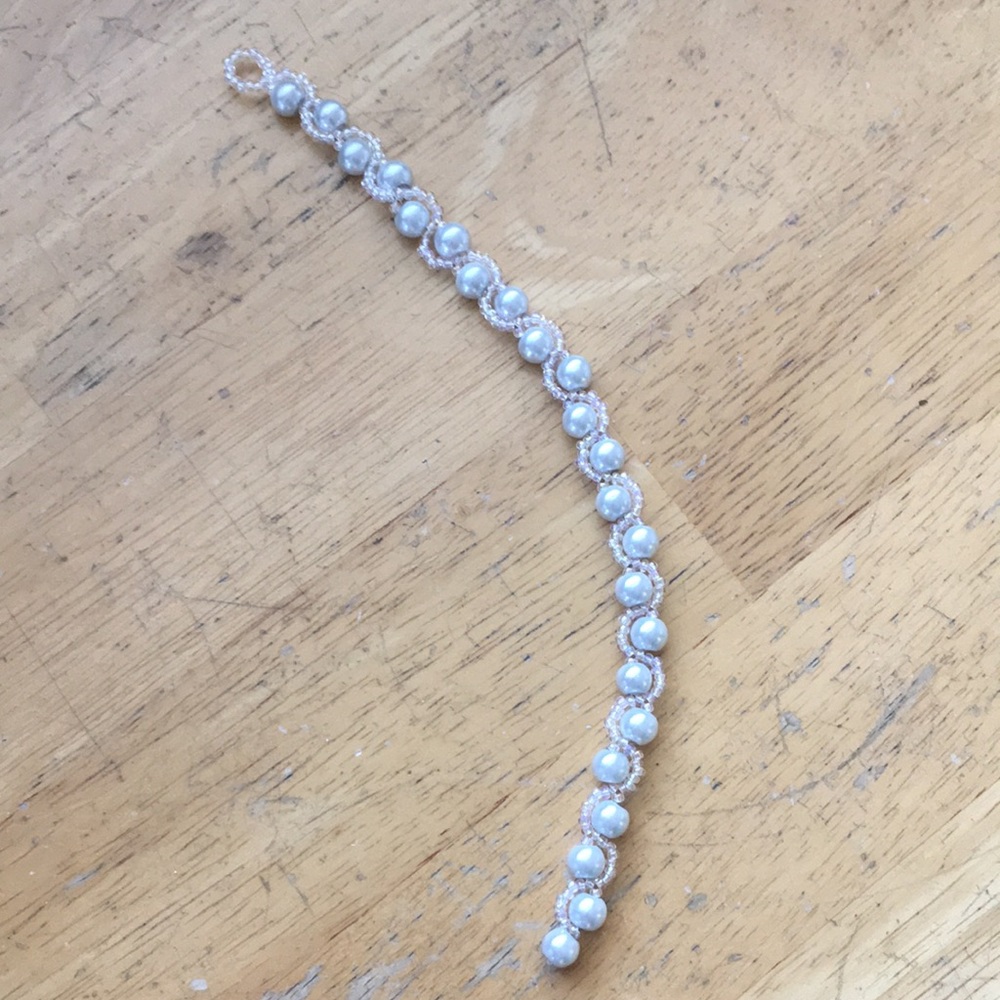 Handmade plastic bead bracelet